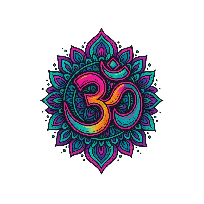 Psychedelic Om Goa Mandala