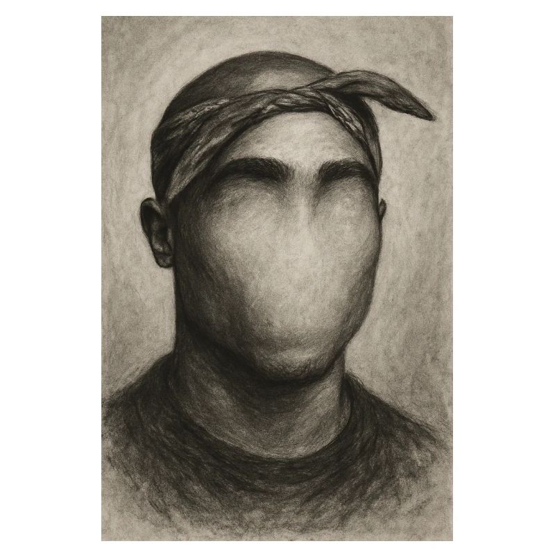 Artistic mask look without face