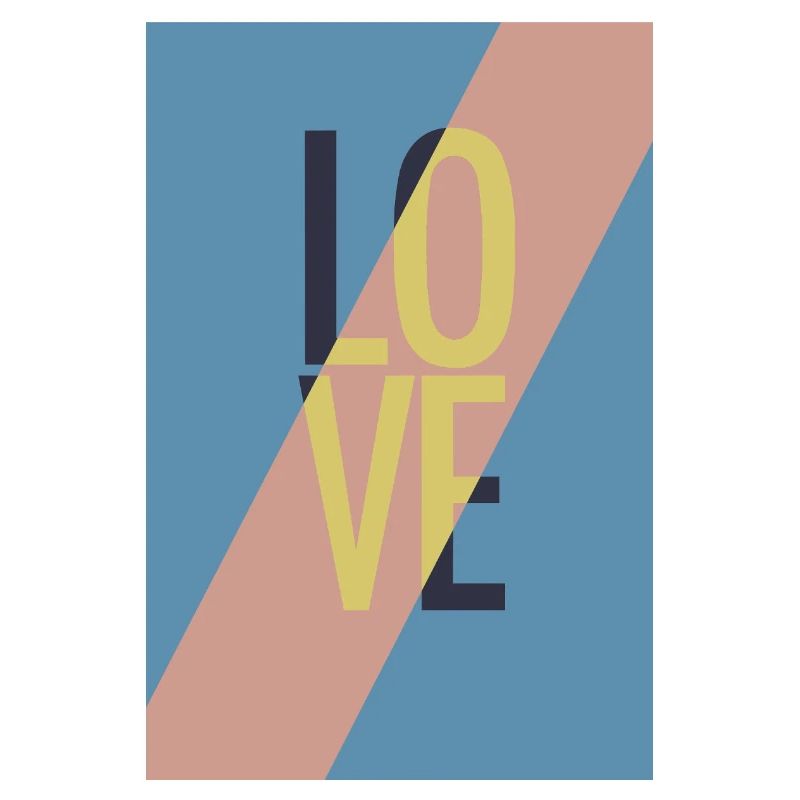 Moderne Love-Botschaft mit Abstraktem Design