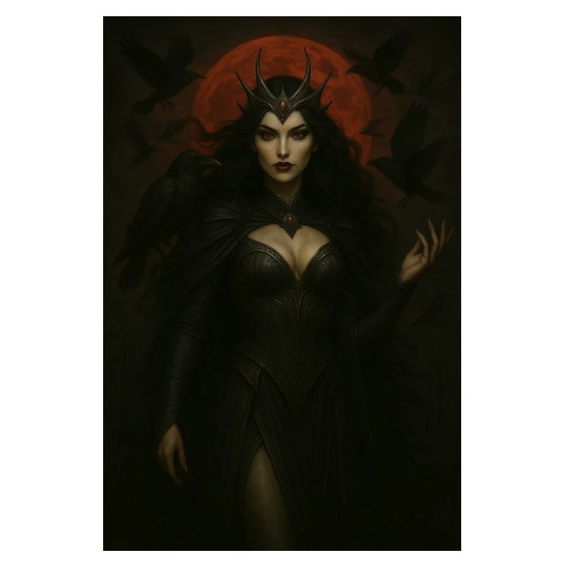 Dark Goddess and Crows – Red Moon