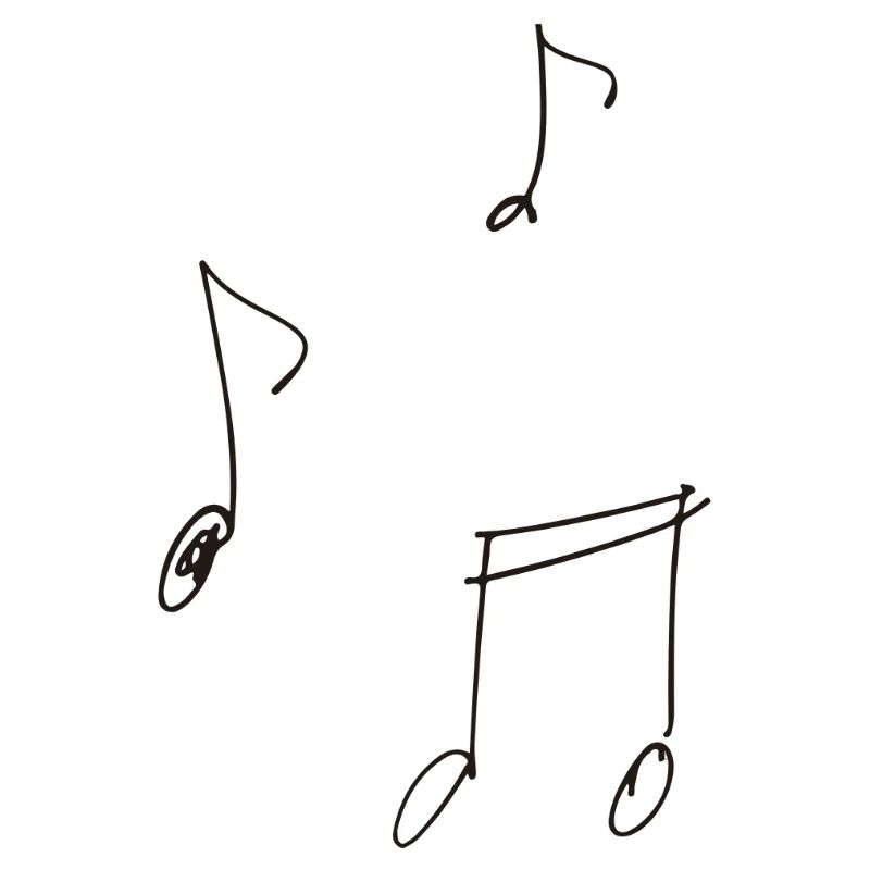 Musical Notes – Minimalist, Freehand, Handwriting