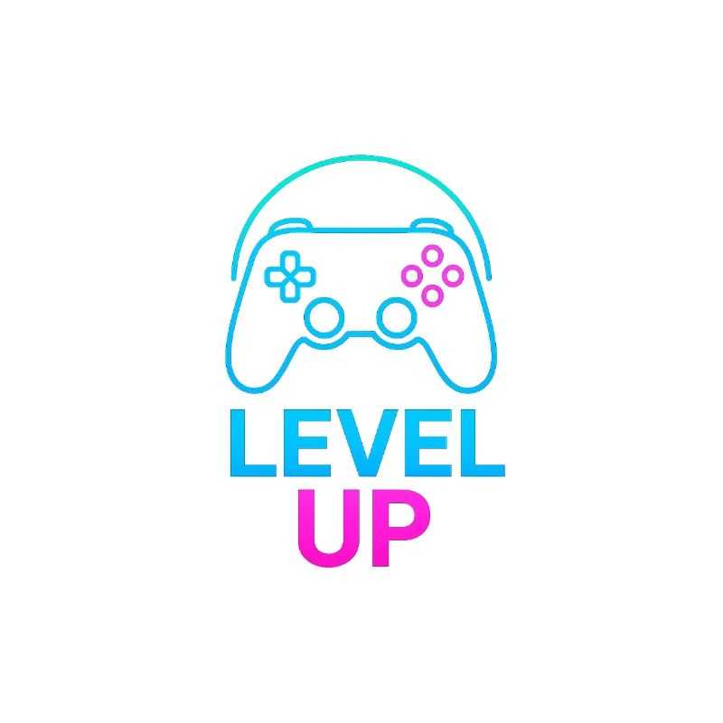 Level Up Neon Controller Graphics