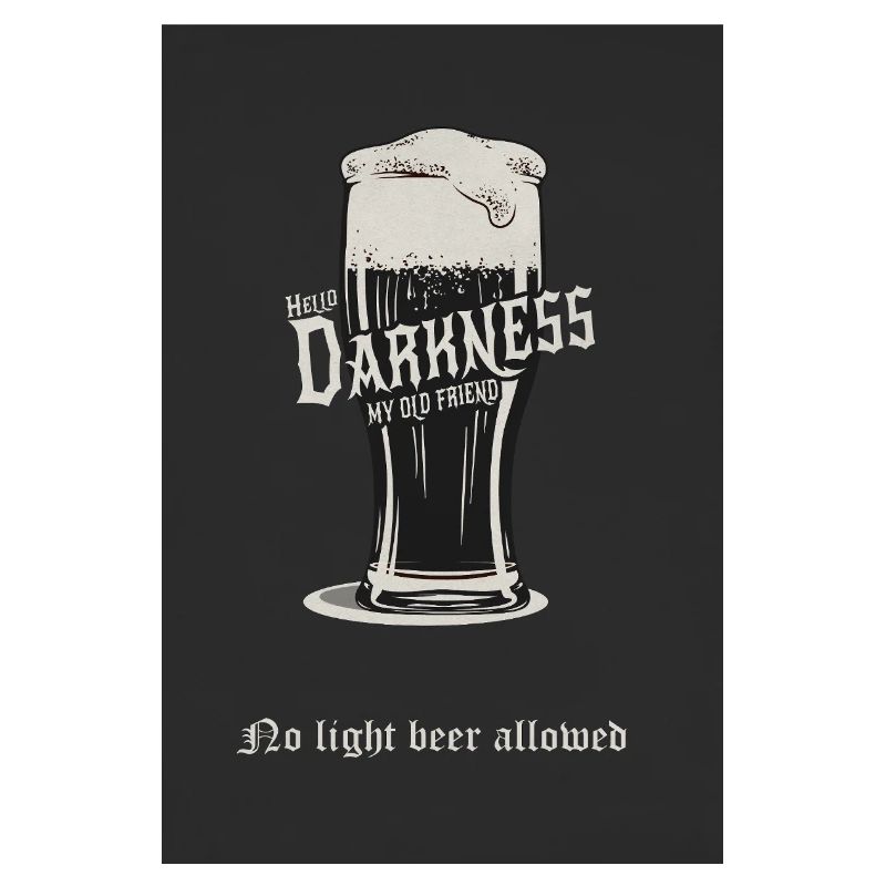 No Light Beer Allowed – Dunkles Bier Design