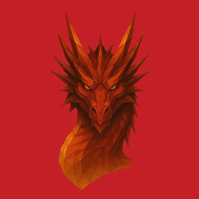 Flaming Lowpoly Dragon