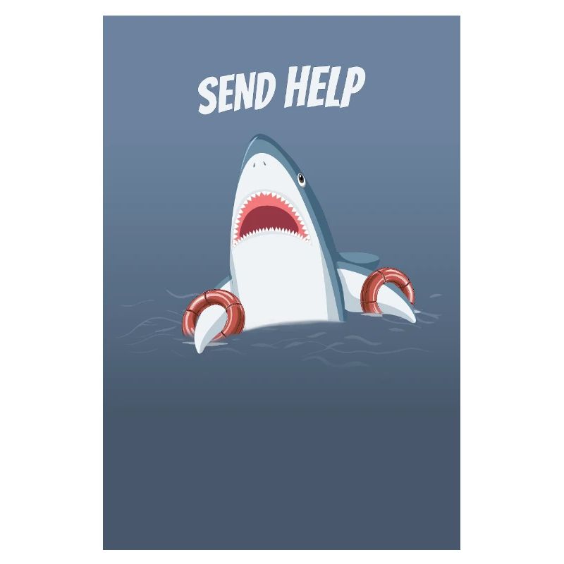 Send Help Funny Shark Humor Saying