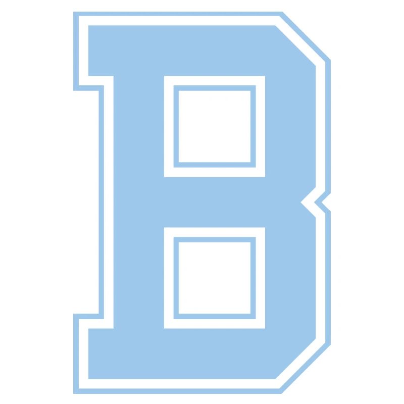 Monogram Light Blue Varsity College Initial B