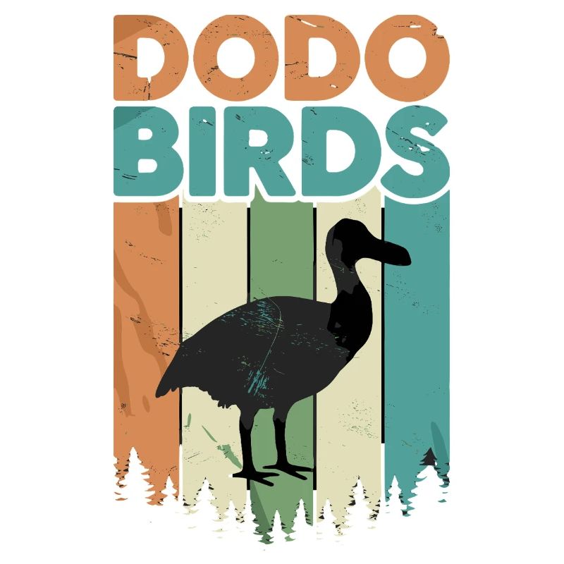 Dodo Birds Retro Vintage Extinct Bird