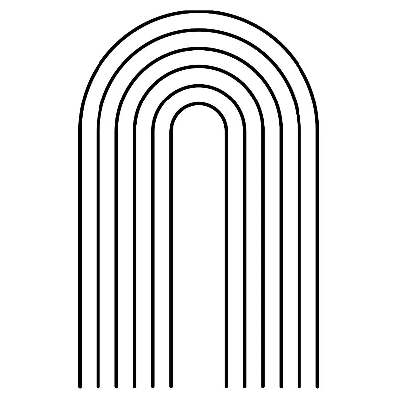 Composition minimaliste de lignes en noir