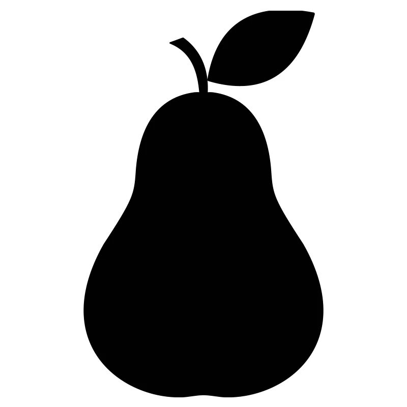 Silhouette de poire, fruit minimal