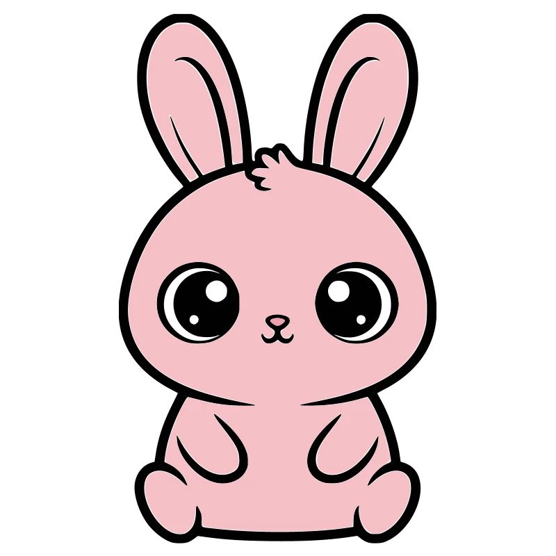 Kawaii Bunny Pink Big Eyes Cute