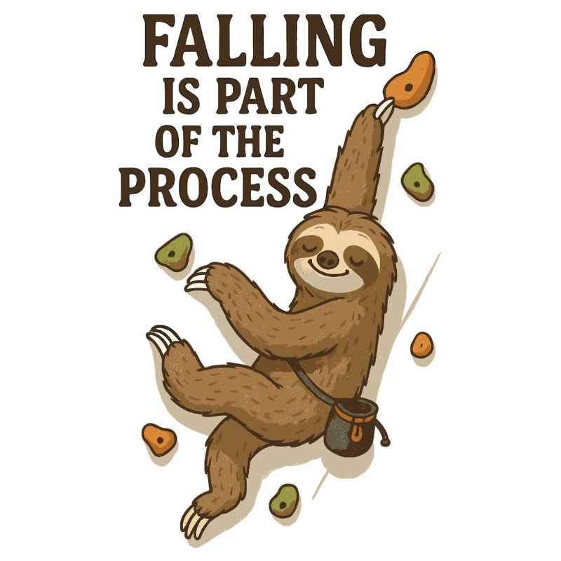 Bouldering Sloth – Falling is part of the Process