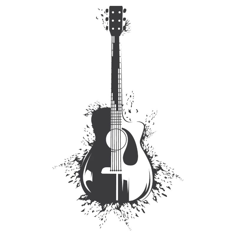 Guitar Explosion Acoustic Guitar Logo Guitarist