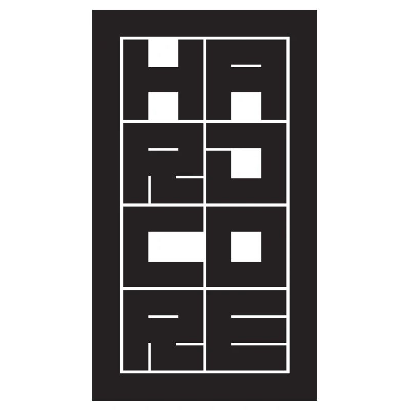 Hardcore - Stacked Block Typography Grid
