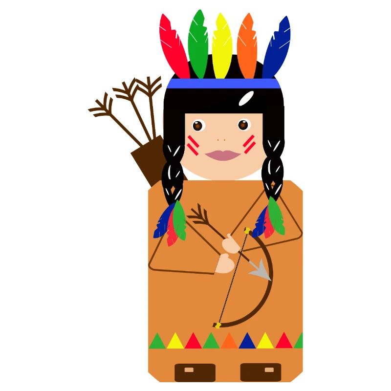 Little Indian Feathered Warrior