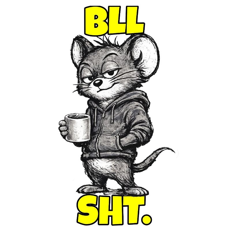 BLL SHT. – Mouse with coffee (sarcasm)