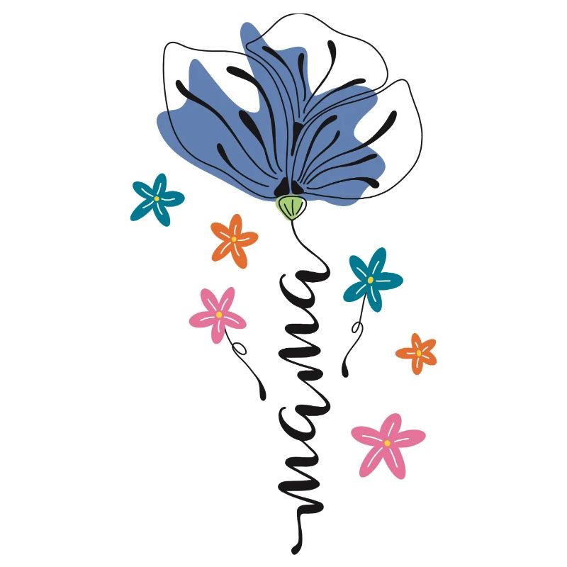 Mama – Blumen Design 🌸💙