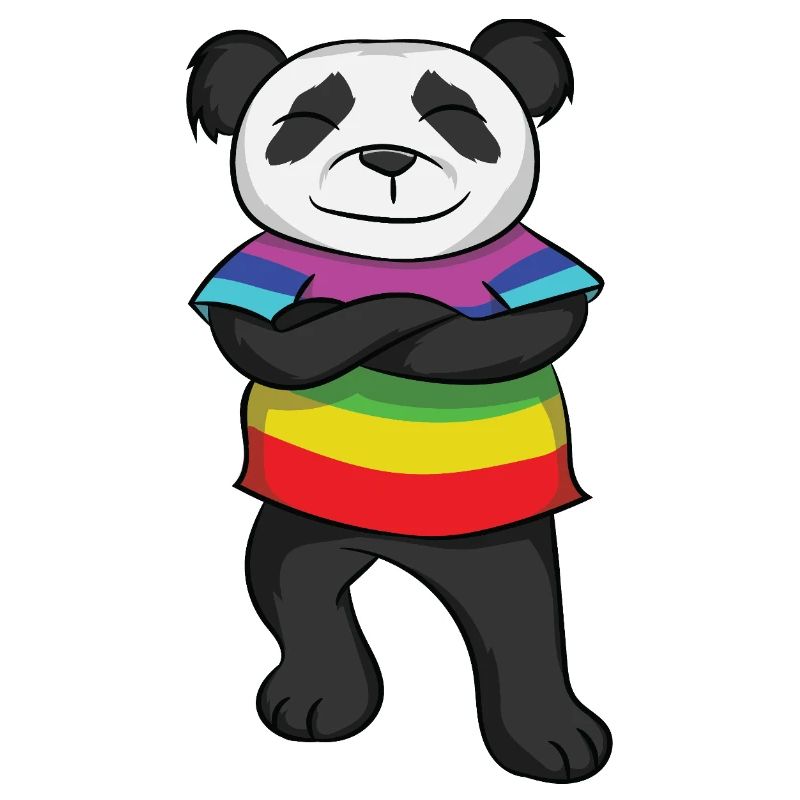 Panda Rainbow Pride avec Attitude