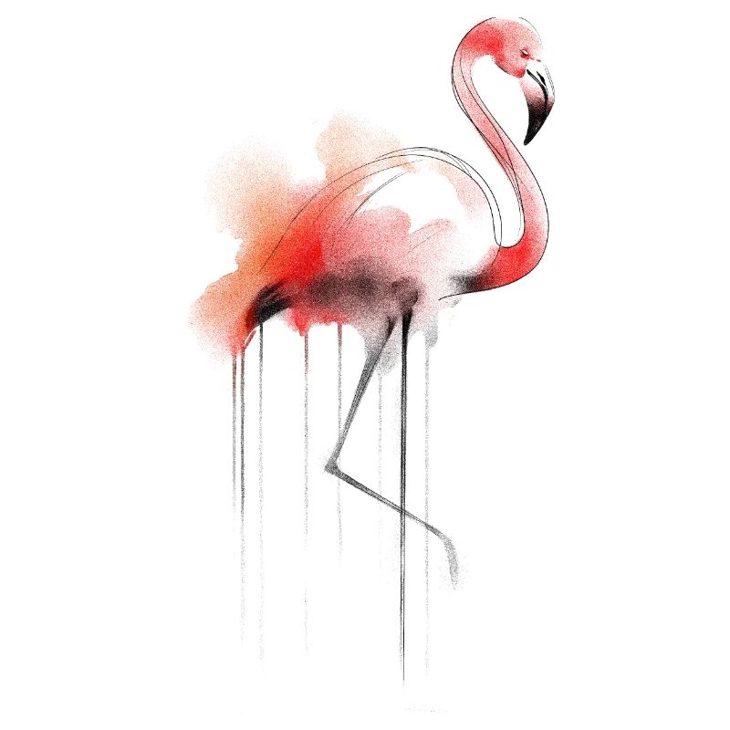 Flamingo Aquarell