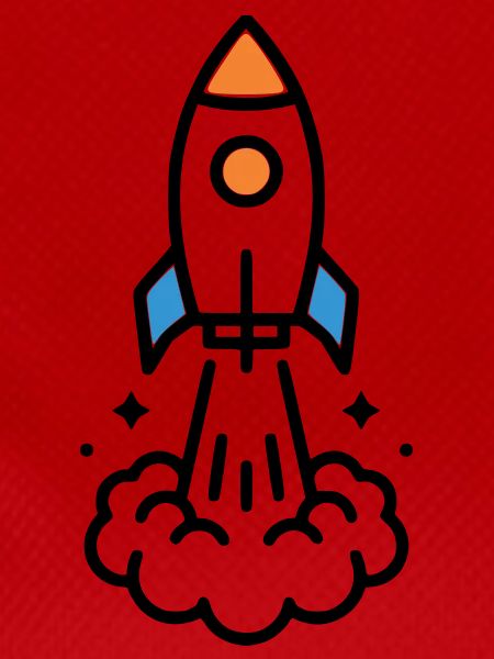 Rocket Launch Space Comic