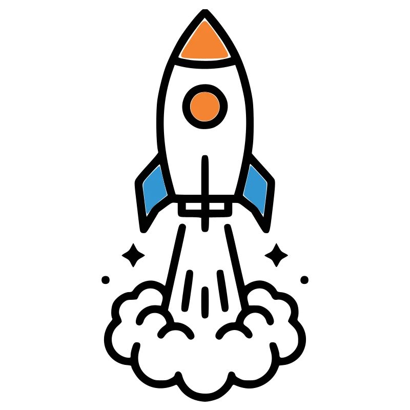 Rocket Launch Space Comic