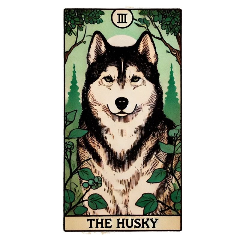 Husky Forest Tarot Card
