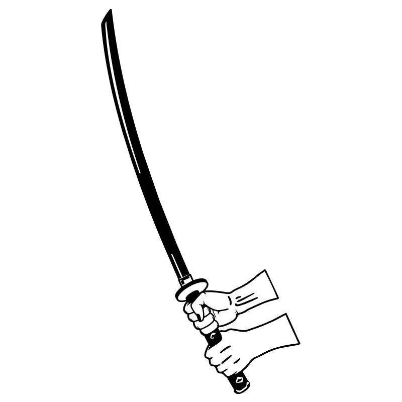Samurai Busihdo katana with two hands