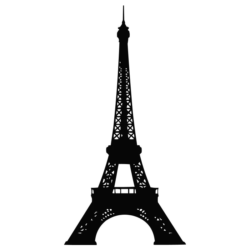 Eiffel Tower Silhouette Night