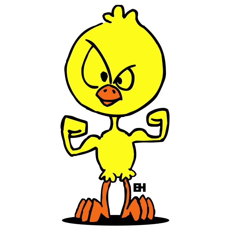 Defiant Duck Cartoon Illustration