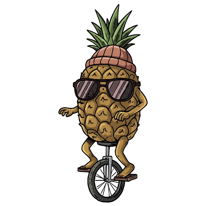 Cool Pineapple Rides Monocycle Vibes