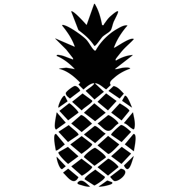 Pineapple Silhouette – Tropical Statement Design
