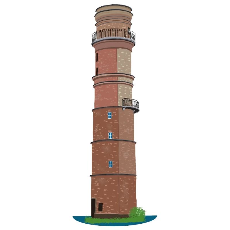 Old lighthouse Travemünde without text, drawing