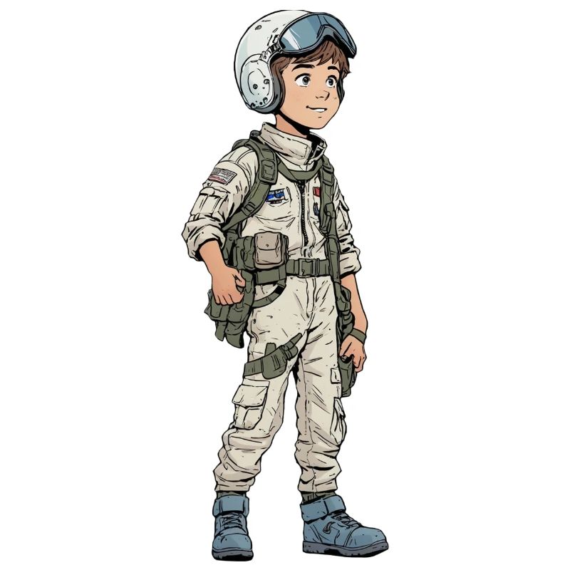 Vintage Comic Fighter Pilot
