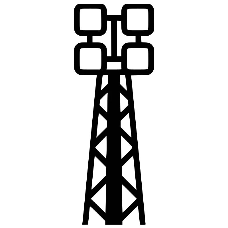 Floodlight Stadium Mast Soccer Vector