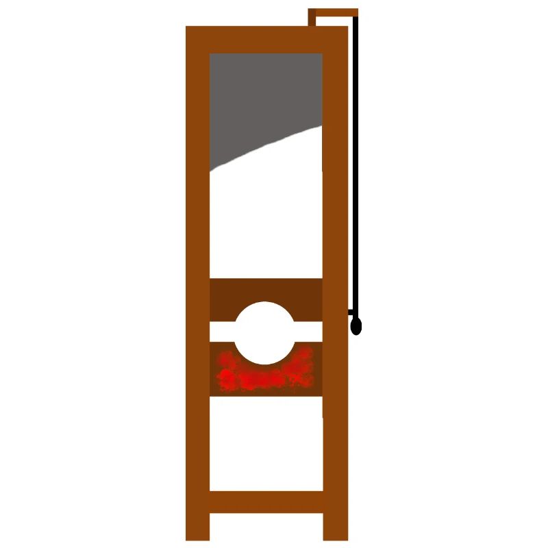 Guillotine case échafaudé exécution horreur