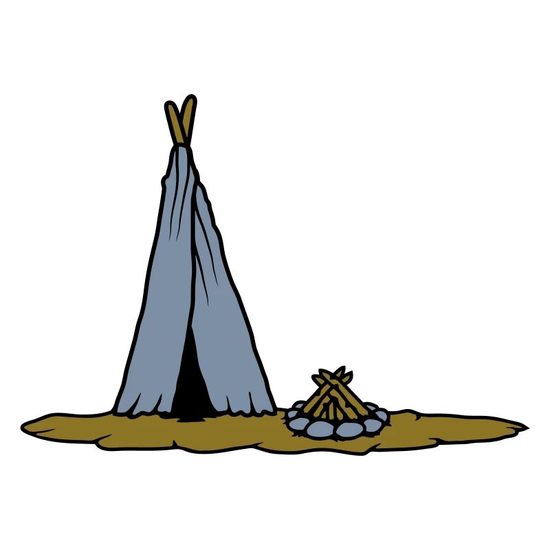 Conception de tente primitive de feu de camp
