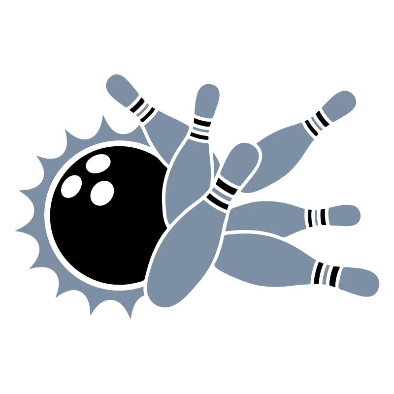bowling sign write strike text logo black pulse fr