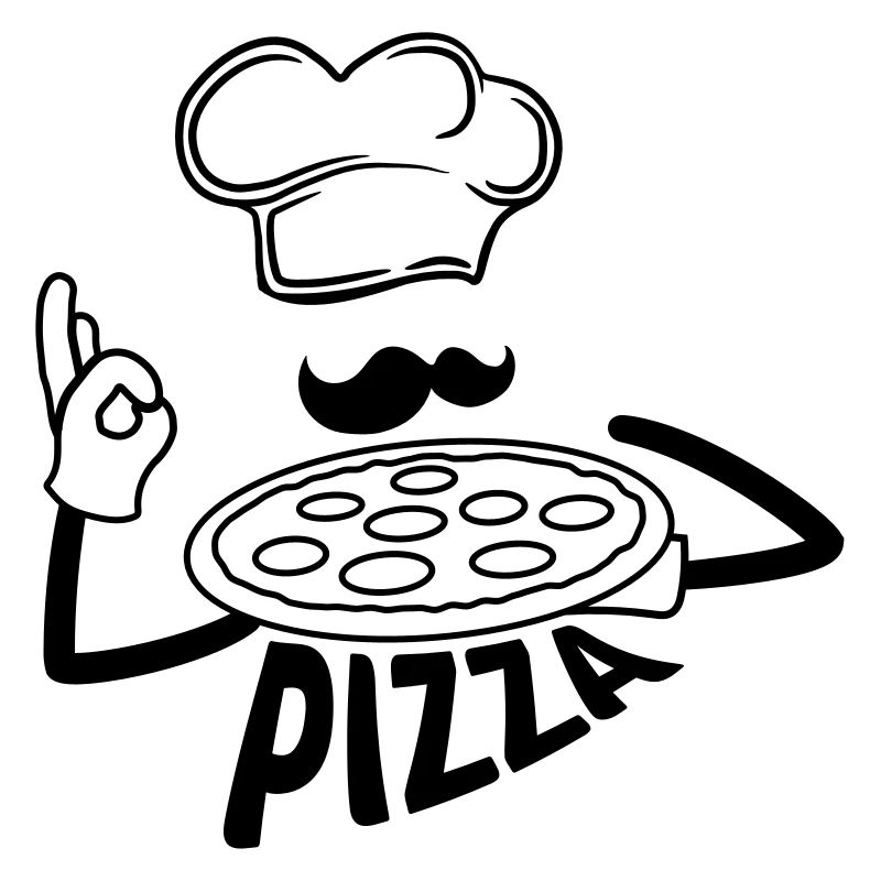 text cook baker mustache logo cool logo italy love