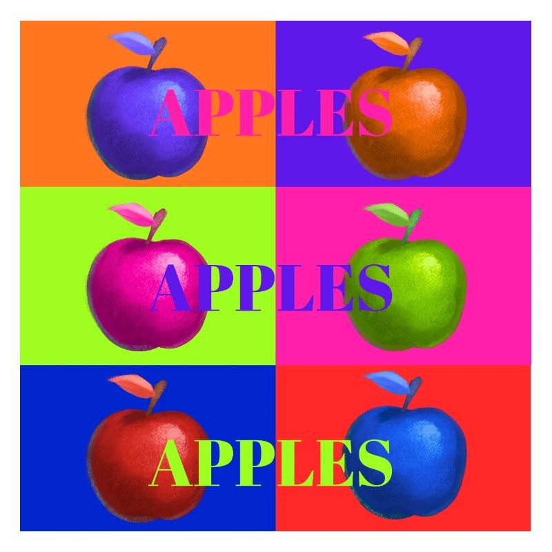 Pop Art Apple Collage Design