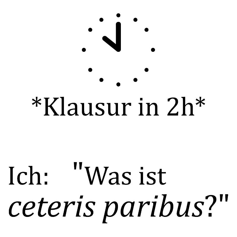 Unispruch "ceteris paribus" Geschenk, Studenten