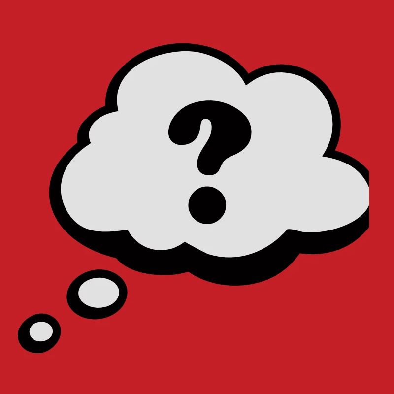 Comic speech bubble question mark