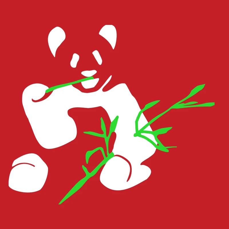 Panda with bamboo