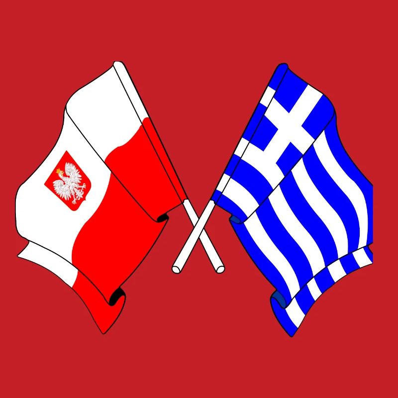 Drapeau Pologne, drapeau Grèce