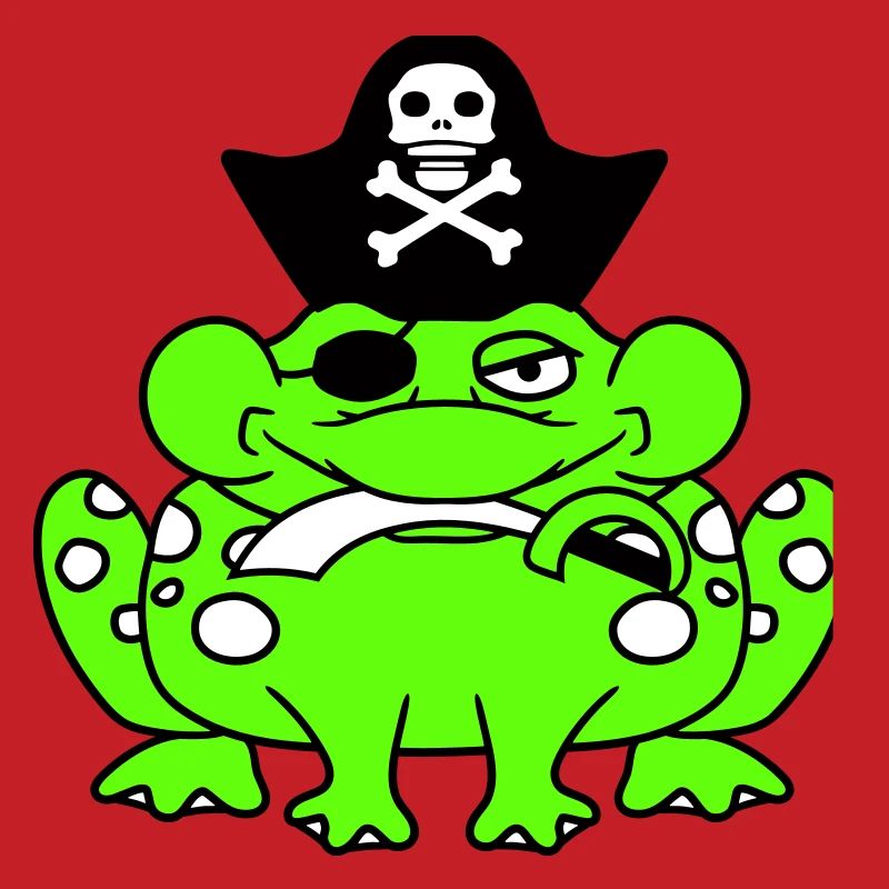 Frog Captain Cap Toad Funny Comic Cartoon