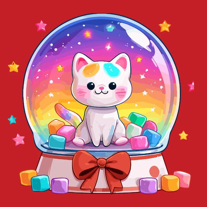 Rainbow Cats Snowglobe