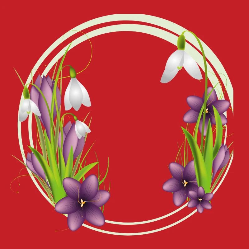 Snowdrops & Crocuses – Wreath in Spring