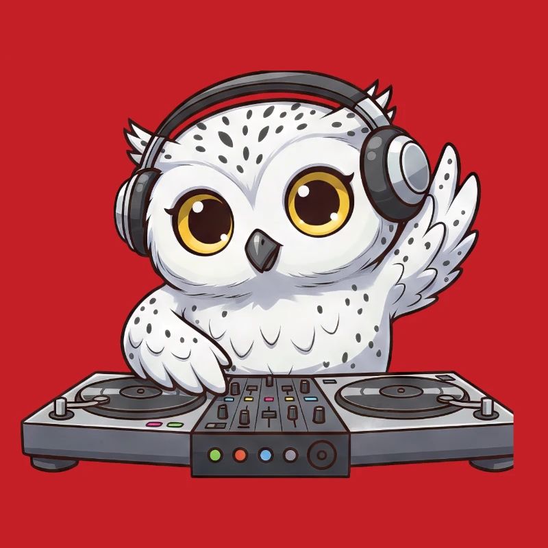 Owl DJ Dancing Techno Disco Electronic Music