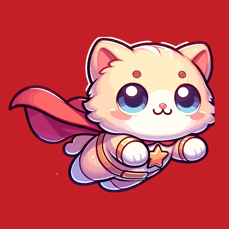 Superheld Katze Kätzchen Helden Mieze