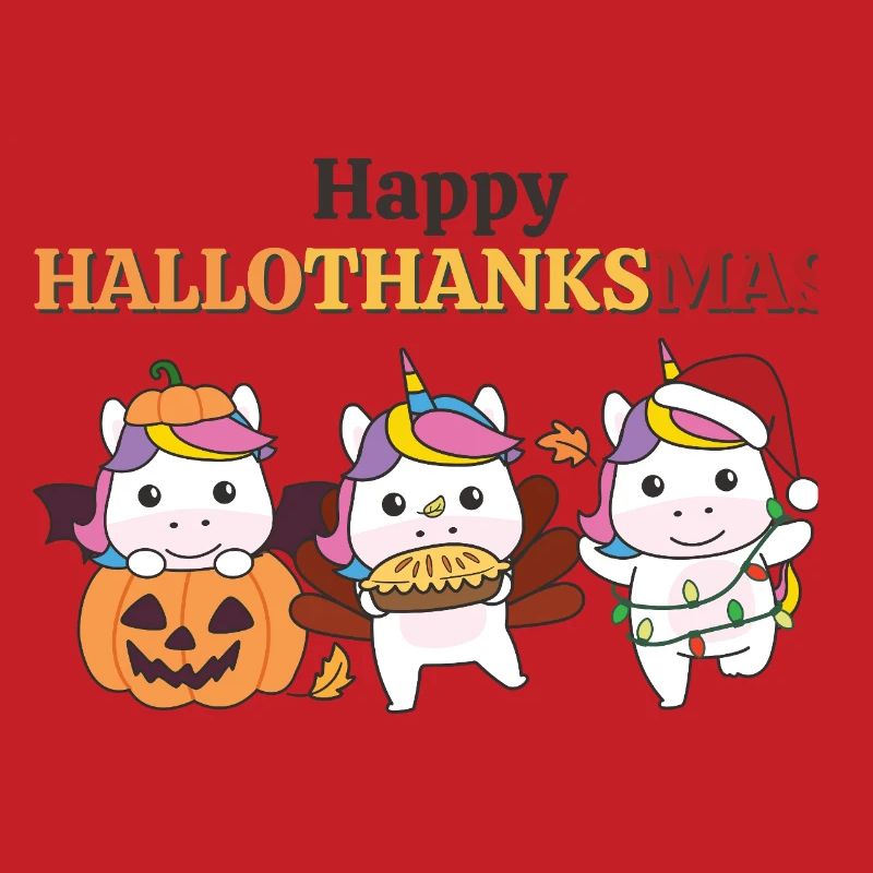 Happy Hallothanksmas Einhorn Weihnachts Einhörner