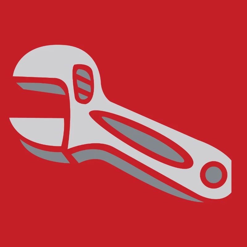 Comic Wrench Tool Illustration