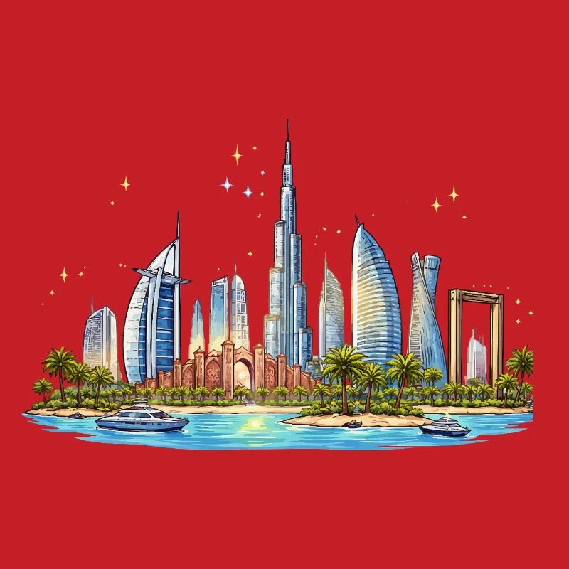 Skyline du front de mer de Dubaï